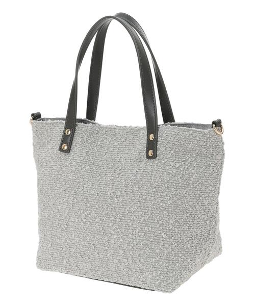 Te chichi(テチチ)の「ロゴ刺繍2WAYトートバッグ(ハンドバッグ・レディース・ブラック/グレー・F)」の12枚目の写真
