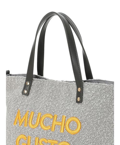 Te chichi(テチチ)の「ロゴ刺繍2WAYトートバッグ(ハンドバッグ・レディース・ブラック/グレー・F)」の4枚目の写真