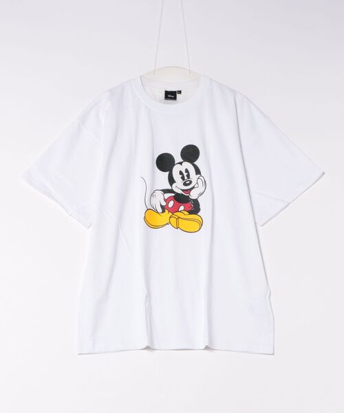 improves(インプローブス)の「【MICKEY MOUSE】ミッキーマウス オーバーサイズ 半袖Tシャツ(Tシャツ/カットソー・メンズ・グレー/ホワイト系/ホワイト/グレー系・MEDIUM/LARGE/X-LARGE)」の2枚目の写真