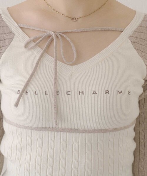 Belle Charme(ベルシャルム)の「【Belle Charme】Color Block Raglan Knit(ニット/セーター・レディース・ブラック/ピンク/ベージュ・FREE)」の8枚目の写真