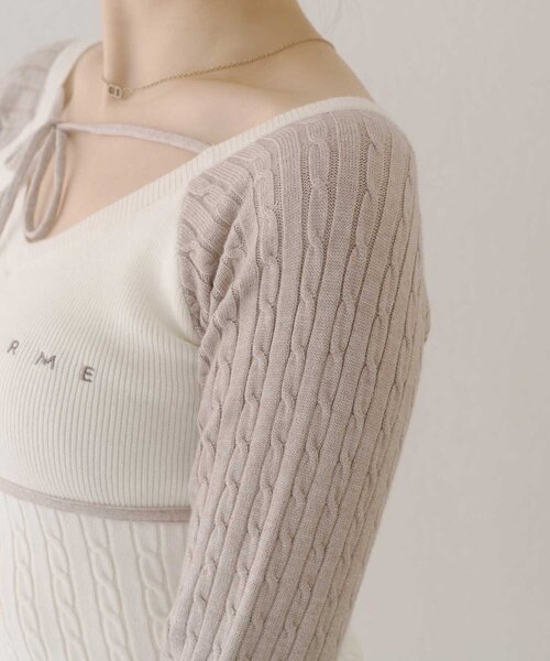 Belle Charme(ベルシャルム)の「【Belle Charme】Color Block Raglan Knit(ニット/セーター・レディース・ブラック/ピンク/ベージュ・FREE)」の9枚目の写真