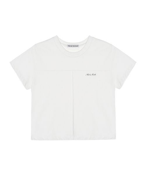 NICK&NICOLE(ニックアンドニコール)の「SEAM HALF TOP_IVORY(Tシャツ/カットソー・レディース・その他・FREE)」の1枚目の写真