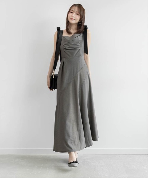 RANDA（ランダ）の「ドレープアシンメトリーワンピース（ワンピース・レディース・ベージュ/ブラウン/ブラック・0/1）」の15枚目の写真