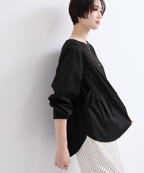 le cercle ADAM ET ROPE'(ルセルクルアダムエロペ)の「ドッキングシャツ(シャツ/ブラウス・レディース・ベージュ/ホワイト系その他/ブラック系その他2・FREE)」の11枚目の写真