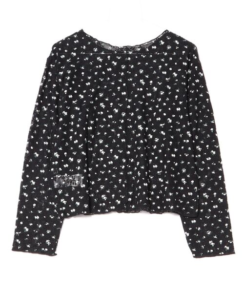 LOWRYS FARM（ローリーズファーム）の「フラワーメッシュロングスリーブ　 1063339（Tシャツ/カットソー・レディース・ホワイト/ブラック・FREE）」の22枚目の写真