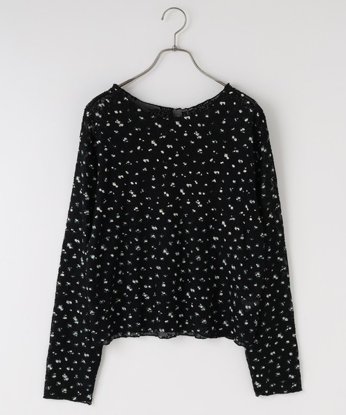LOWRYS FARM（ローリーズファーム）の「フラワーメッシュロングスリーブ　 1063339（Tシャツ/カットソー・レディース・ホワイト/ブラック・FREE）」の20枚目の写真