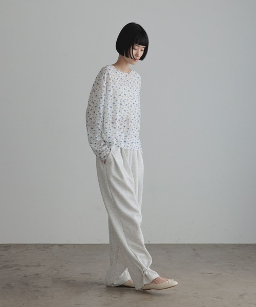 LOWRYS FARM（ローリーズファーム）の「フラワーメッシュロングスリーブ　 1063339（Tシャツ/カットソー・レディース・ホワイト/ブラック・FREE）」の4枚目の写真