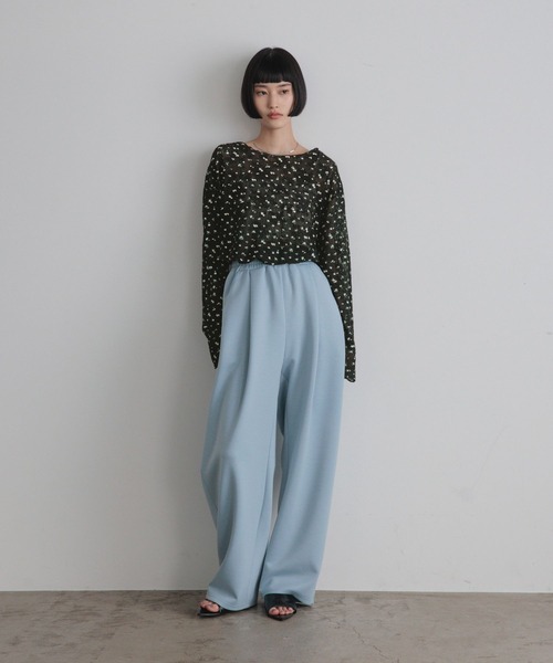 LOWRYS FARM（ローリーズファーム）の「フラワーメッシュロングスリーブ　 1063339（Tシャツ/カットソー・レディース・ホワイト/ブラック・FREE）」の7枚目の写真