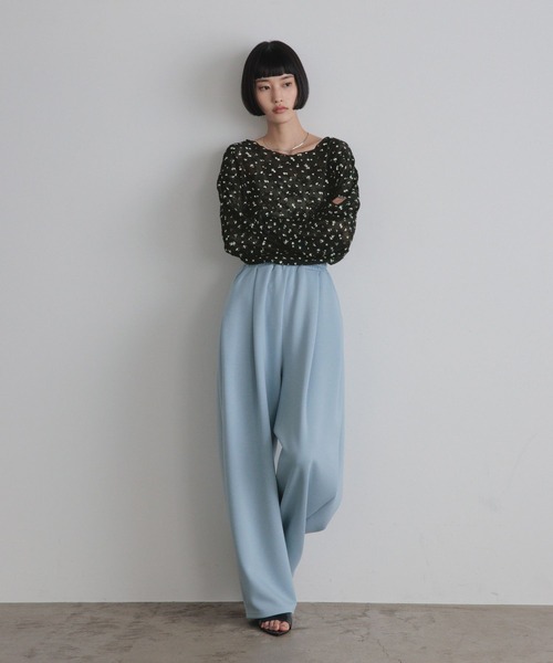 LOWRYS FARM（ローリーズファーム）の「フラワーメッシュロングスリーブ　 1063339（Tシャツ/カットソー・レディース・ホワイト/ブラック・FREE）」の8枚目の写真