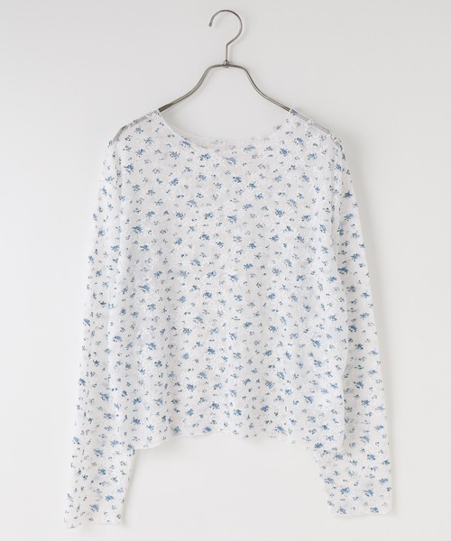 LOWRYS FARM（ローリーズファーム）の「フラワーメッシュロングスリーブ　 1063339（Tシャツ/カットソー・レディース・ホワイト/ブラック・FREE）」の12枚目の写真