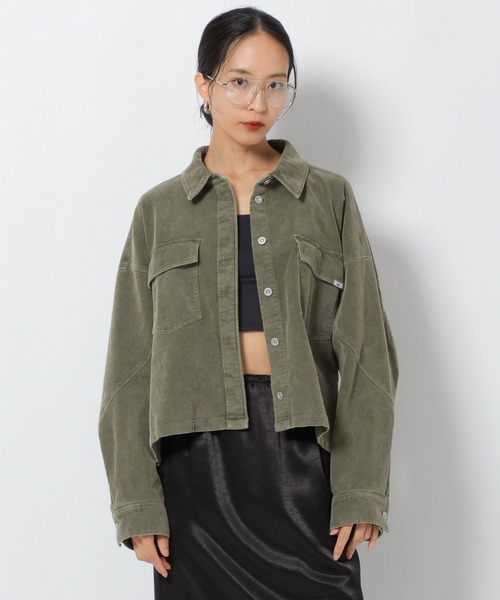 HEREIAM(ヘレイアム)の「【HEREIAM】FADEコーデュロイシャツ(シャツ/ブラウス・レディース・カーキ/インディゴブルー/イエロー・FREE)」の17枚目の写真