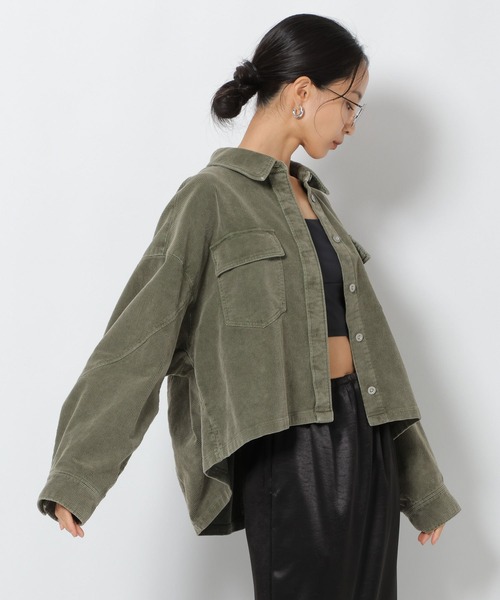 HEREIAM(ヘレイアム)の「【HEREIAM】FADEコーデュロイシャツ(シャツ/ブラウス・レディース・カーキ/インディゴブルー/イエロー・FREE)」の21枚目の写真