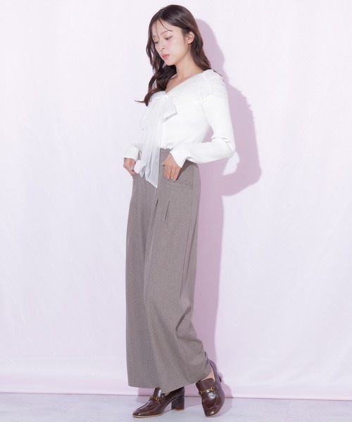 JILL by JILL STUART(ジルバイジルスチュアート)の「チュールリボンニット(ニット/セーター・レディース・ブラウン/ブルー/ホワイト・FREE)」の7枚目の写真