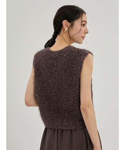 Mila Owen(ミラオーウェン)の「ニットベスト×スカートSET UP(ワンピース・レディース・チャコールグレー/アイボリー/ブラック/ベージュ・1/0)」の13枚目の写真