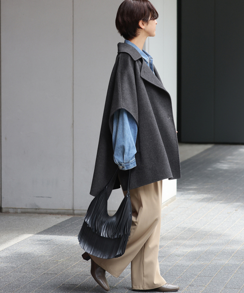 JOURNAL STANDARD relume(ジャーナルスタンダード レリューム)の「《一部WEB限定追加 / 新色》ウールナイロンリバーVEST(その他アウター・レディース・チャコールグレー/ネイビー/ベージュ系その他・FREE)」の6枚目の写真