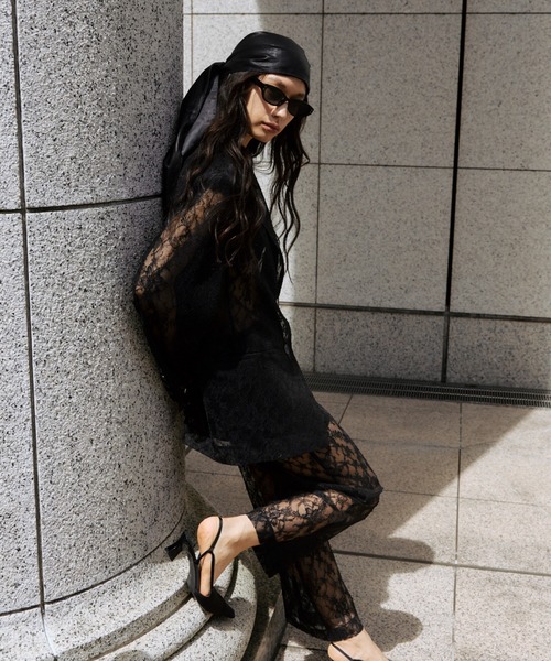 JOSE MOON（ジョゼムーン）の「LACE PANTS/レースパンツ（その他パンツ・レディース・ブラック/ホワイト・36/38）」の14枚目の写真