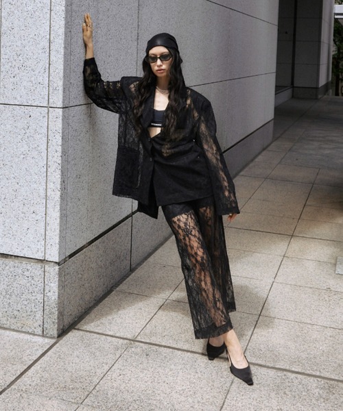 JOSE MOON（ジョゼムーン）の「LACE PANTS/レースパンツ（その他パンツ・レディース・ブラック/ホワイト・36/38）」の17枚目の写真