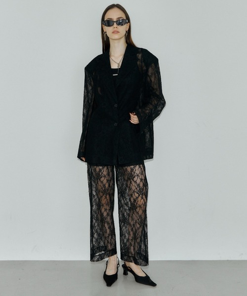 JOSE MOON（ジョゼムーン）の「LACE PANTS/レースパンツ（その他パンツ・レディース・ブラック/ホワイト・36/38）」の10枚目の写真