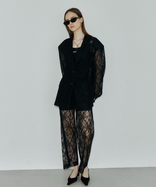JOSE MOON（ジョゼムーン）の「LACE PANTS/レースパンツ（その他パンツ・レディース・ブラック/ホワイト・36/38）」の11枚目の写真