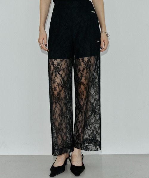 JOSE MOON（ジョゼムーン）の「LACE PANTS/レースパンツ（その他パンツ・レディース・ブラック/ホワイト・36/38）」の4枚目の写真