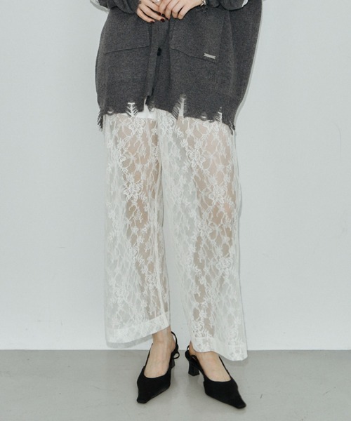 JOSE MOON（ジョゼムーン）の「LACE PANTS/レースパンツ（その他パンツ・レディース・ブラック/ホワイト・36/38）」の19枚目の写真