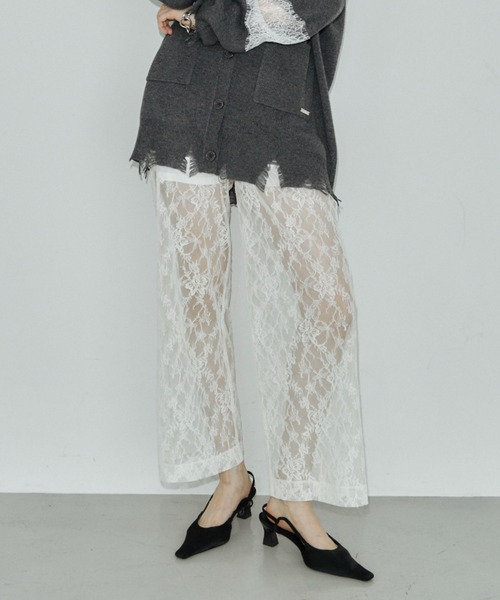 JOSE MOON（ジョゼムーン）の「LACE PANTS/レースパンツ（その他パンツ・レディース・ブラック/ホワイト・36/38）」の20枚目の写真