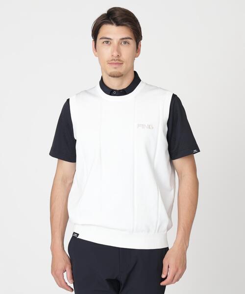 PING（ピン）の「【PING APPAREL】クルーネックニットベスト (MENS)（ベスト・メンズ・グレー/ブラック/ホワイト・M/LL/L）」の2枚目の写真