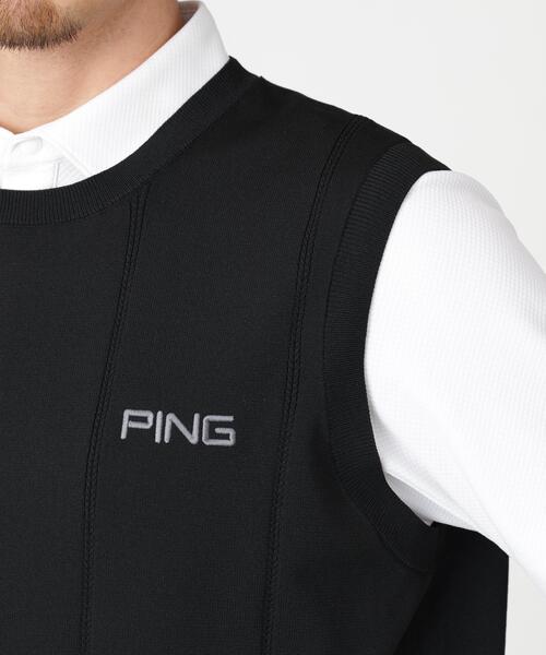 PING（ピン）の「【PING APPAREL】クルーネックニットベスト (MENS)（ベスト・メンズ・グレー/ブラック/ホワイト・M/LL/L）」の8枚目の写真
