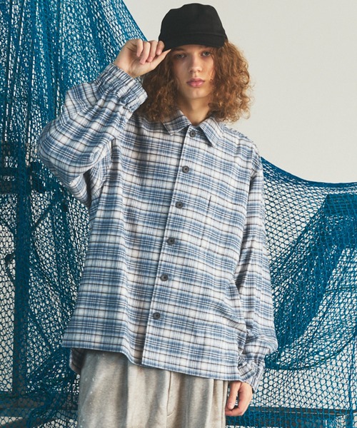 MAISON SPECIAL(メゾンスペシャル)の「《UNISEX》【イタリアンデッドストックファブリック】プライムオーバーシャツブルゾン/【Italian Dead Stock Fabric】Prime-Over Shirt Blouson【MAISON SPECIAL/メゾンスペシャル】(シャツ/ブラウス・メンズ・グリーン/チャコールグレー/グレー/イエロー/パープル/ライトブルー/ホワイト/その他1・1/0/2)」の6枚目の写真