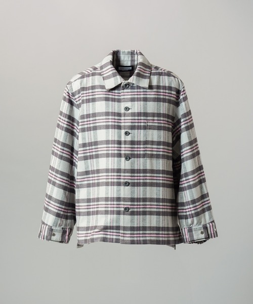 MAISON SPECIAL(メゾンスペシャル)の「《UNISEX》【イタリアンデッドストックファブリック】プライムオーバーシャツブルゾン/【Italian Dead Stock Fabric】Prime-Over Shirt Blouson【MAISON SPECIAL/メゾンスペシャル】(シャツ/ブラウス・メンズ・グリーン/チャコールグレー/グレー/イエロー/パープル/ライトブルー/ホワイト/その他1・1/0/2)」の17枚目の写真