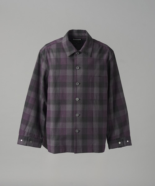 MAISON SPECIAL(メゾンスペシャル)の「《UNISEX》【イタリアンデッドストックファブリック】プライムオーバーシャツブルゾン/【Italian Dead Stock Fabric】Prime-Over Shirt Blouson【MAISON SPECIAL/メゾンスペシャル】(シャツ/ブラウス・メンズ・グリーン/チャコールグレー/グレー/イエロー/パープル/ライトブルー/ホワイト/その他1・1/0/2)」の19枚目の写真