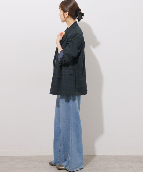 JOURNAL STANDARD relume(ジャーナルスタンダード レリューム)の「チェックテーラードジャケット(テーラードジャケット・レディース・ネイビー/ブラウン・38/36)」の10枚目の写真