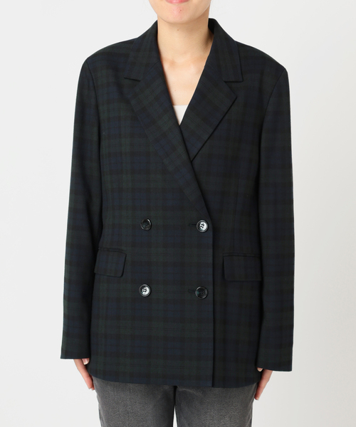 JOURNAL STANDARD relume(ジャーナルスタンダード レリューム)の「チェックテーラードジャケット(テーラードジャケット・レディース・ネイビー/ブラウン・38/36)」の17枚目の写真