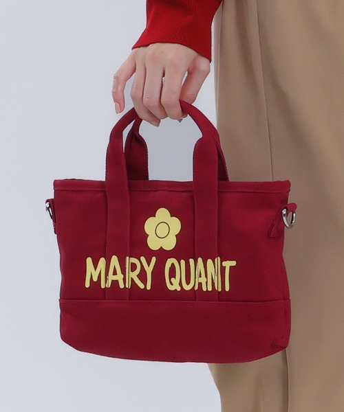 MARY QUANT（マリークワント）の「ペイントロゴキャンバス 2WAYミニトート（トートバッグ・レディース・ボルドー/ブラック・FREE）」の5枚目の写真