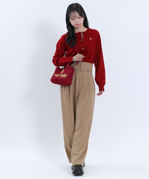 MARY QUANT（マリークワント）の「ペイントロゴキャンバス 2WAYミニトート（トートバッグ・レディース・ボルドー/ブラック・FREE）」の8枚目の写真