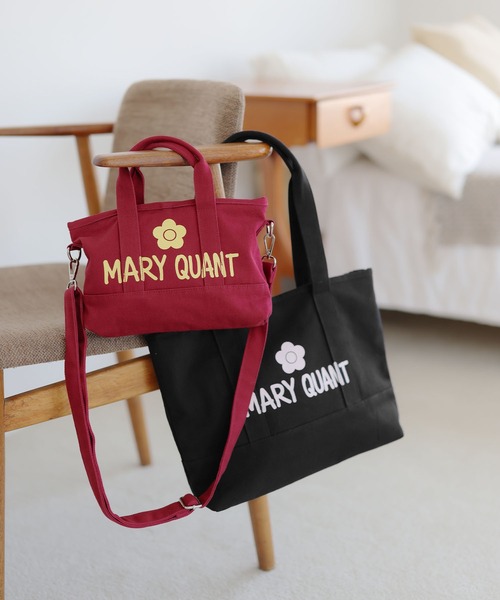 MARY QUANT（マリークワント）の「ペイントロゴキャンバス 2WAYミニトート（トートバッグ・レディース・ボルドー/ブラック・FREE）」の3枚目の写真