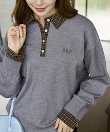 PUBLUX × GAP/ギャップ 別注 シャツ 襟 ポロニット　限定展開