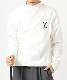 モックネック 裏起毛 ストレッチ ロンT