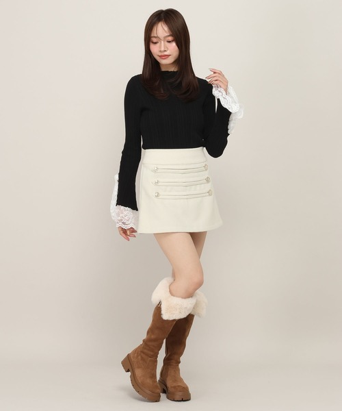 Heather(ヘザー)の「ナポレオンタイトミニスカート 1094289(スカート・レディース・ブラウン系その他/アイボリー・M/S)」の4枚目の写真