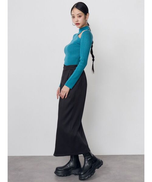 MURUA(ムルーア)の「【WEB限定】スニーカーソールミドルブーツ(ブーツ・レディース・ブラック・24.5/23.5/22.5)」の2枚目の写真