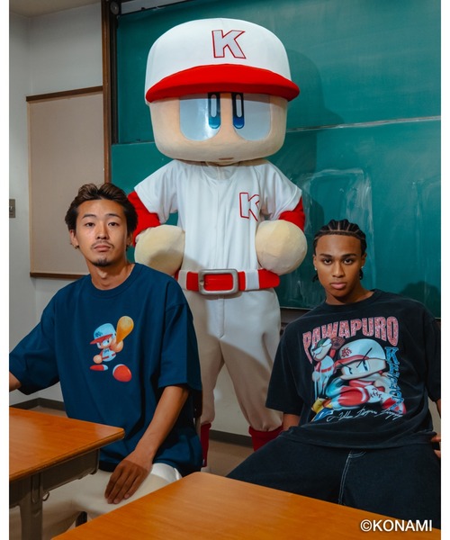 KEBOZ(ケボズ)の「PAWAPURO × KEBOZ PAWAPURO-KUN S/S TEE(Tシャツ/カットソー・メンズ・ネイビー・S/M/L/2XL/XL)」の3枚目の写真