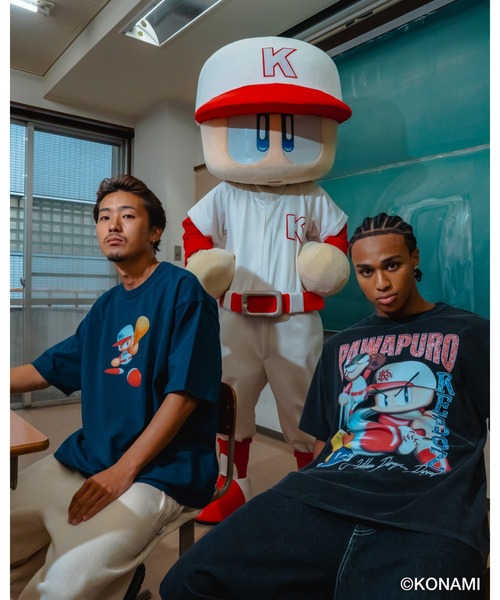 KEBOZ(ケボズ)の「PAWAPURO × KEBOZ PAWAPURO-KUN S/S TEE(Tシャツ/カットソー・メンズ・ネイビー・S/M/L/2XL/XL)」の2枚目の写真