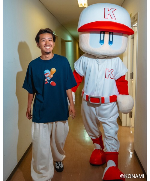 KEBOZ(ケボズ)の「PAWAPURO × KEBOZ PAWAPURO-KUN S/S TEE(Tシャツ/カットソー・メンズ・ネイビー・S/M/L/2XL/XL)」の5枚目の写真