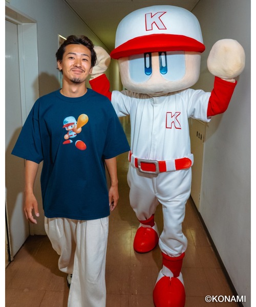 KEBOZ(ケボズ)の「PAWAPURO × KEBOZ PAWAPURO-KUN S/S TEE(Tシャツ/カットソー・メンズ・ネイビー・S/M/L/2XL/XL)」の4枚目の写真
