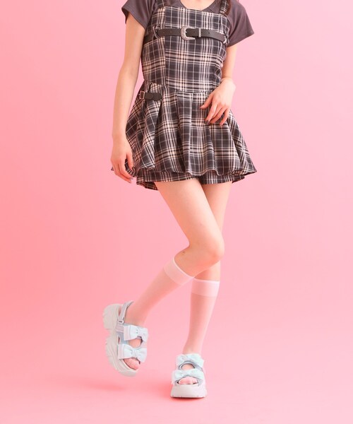 cs T&P(シーエスティーアンドピー)の「厚底ダブルリボンガーリーサンダル(サンダル・レディース・ライトブルー/ピンク系/ブラック/ホワイト・M/LL/S/L)」の21枚目の写真
