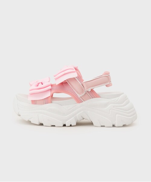 cs T&P(シーエスティーアンドピー)の「厚底ダブルリボンガーリーサンダル(サンダル・レディース・ライトブルー/ピンク系/ブラック/ホワイト・M/LL/S/L)」の16枚目の写真
