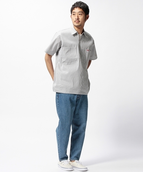 BEAMS(ビームス)の「BEN DAVIS / ハーフジップシャツ(シャツ/ブラウス・メンズ・グレー/ネイビー・MEDIUM/LARGE)」の5枚目の写真