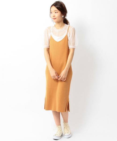 Another Edition（アナザーエディション）の「ニットキャミワンピース 