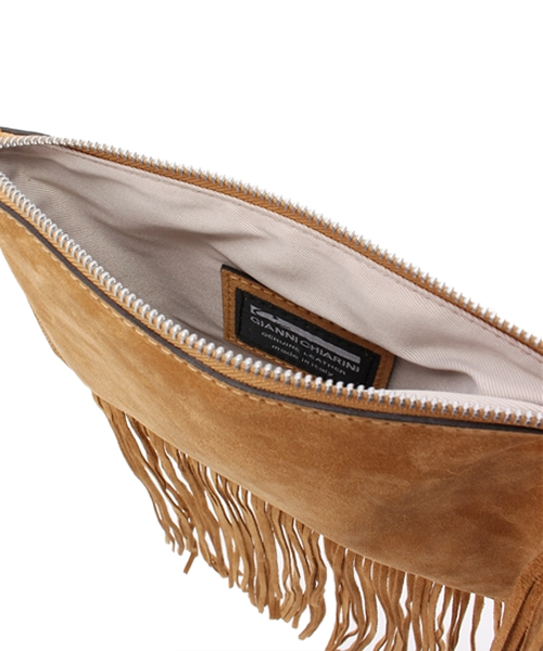 GIANNI CHIARINI（ジャンニ キアリーニ）の「GIANNI CHIARINI / FRINGE CLUTCH SUEDE（クラッチバッグ・レディース・ブラウン・FREE）」の7枚目の写真