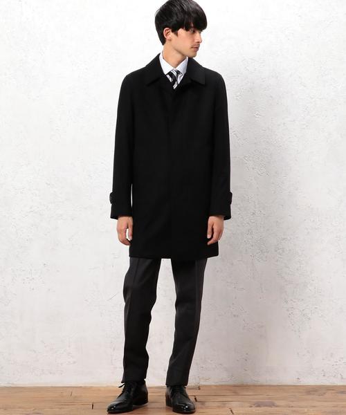 green label relaxing（グリーンレーベルリラクシング）の「Ｗ/CA ステンカラーコート  glri（ステンカラーコート・メンズ・ブラック/グレー/ネイビー・X-LARGE/LARGE/MEDIUM/SMALL）」の14枚目の写真